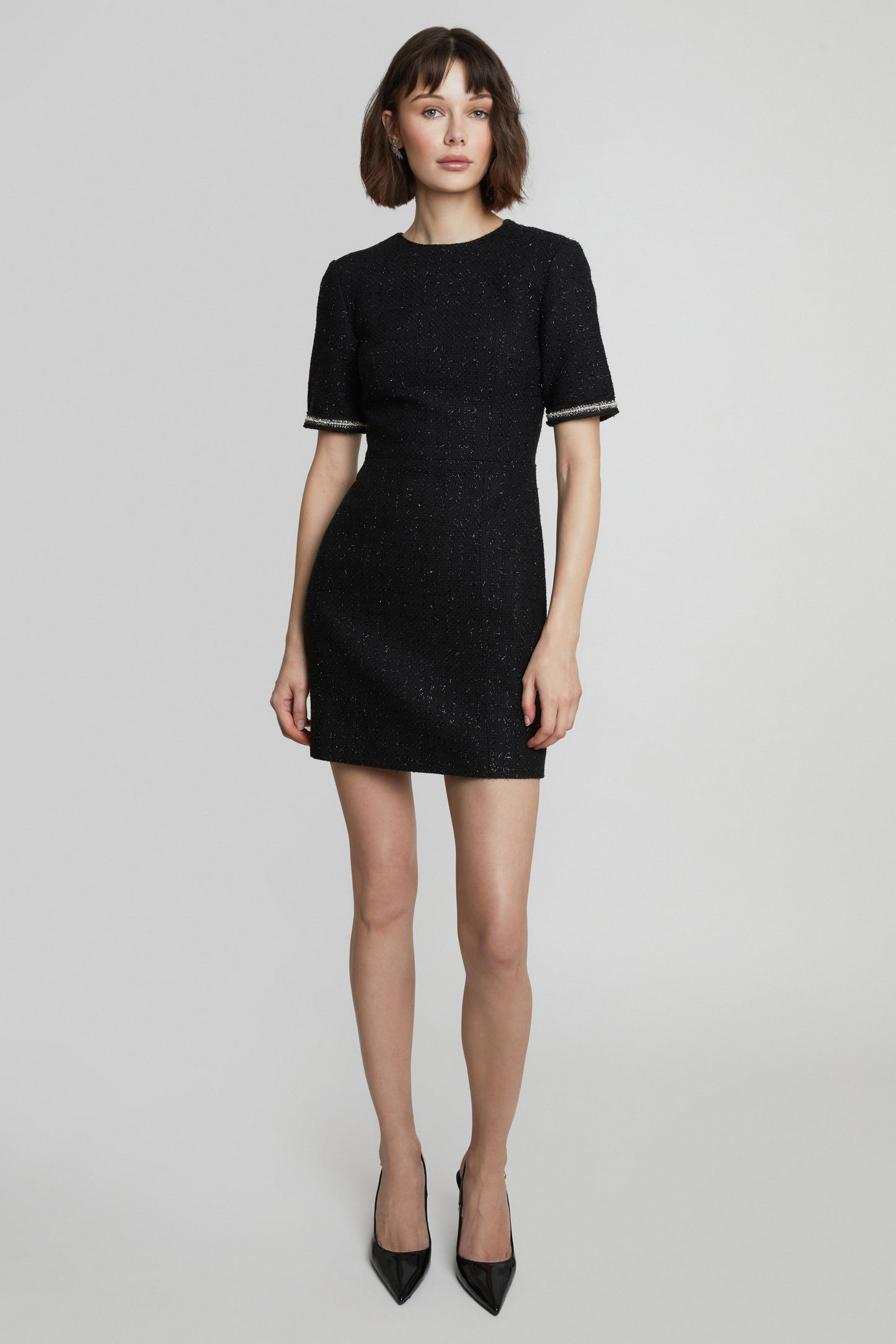 Daphne Black Tweed Dress