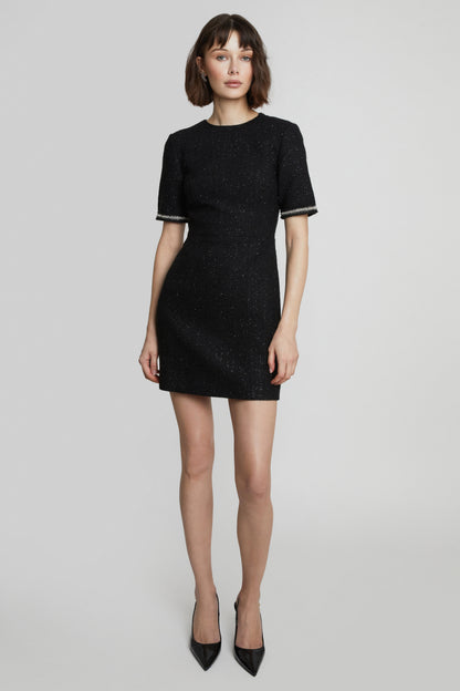 Daphne Black Tweed Dress