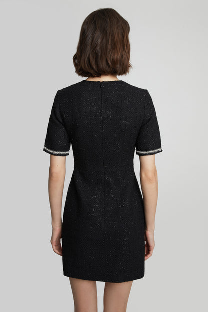 Daphne Black Tweed Dress