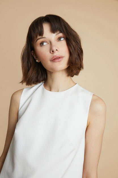 Gemma Embellished White Top